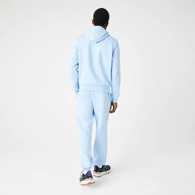 Sweat à capuche Lacoste bleu en coton bio