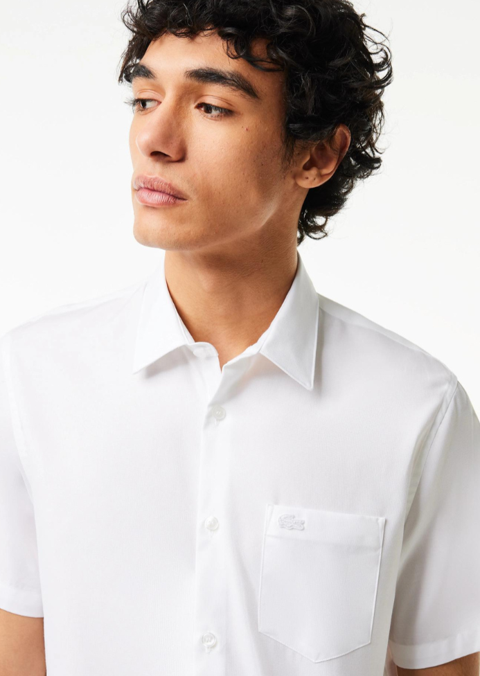 Chemise manches courtes Lacoste blanche