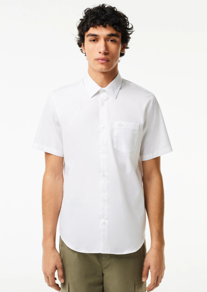 Chemise manches courtes Lacoste blanche