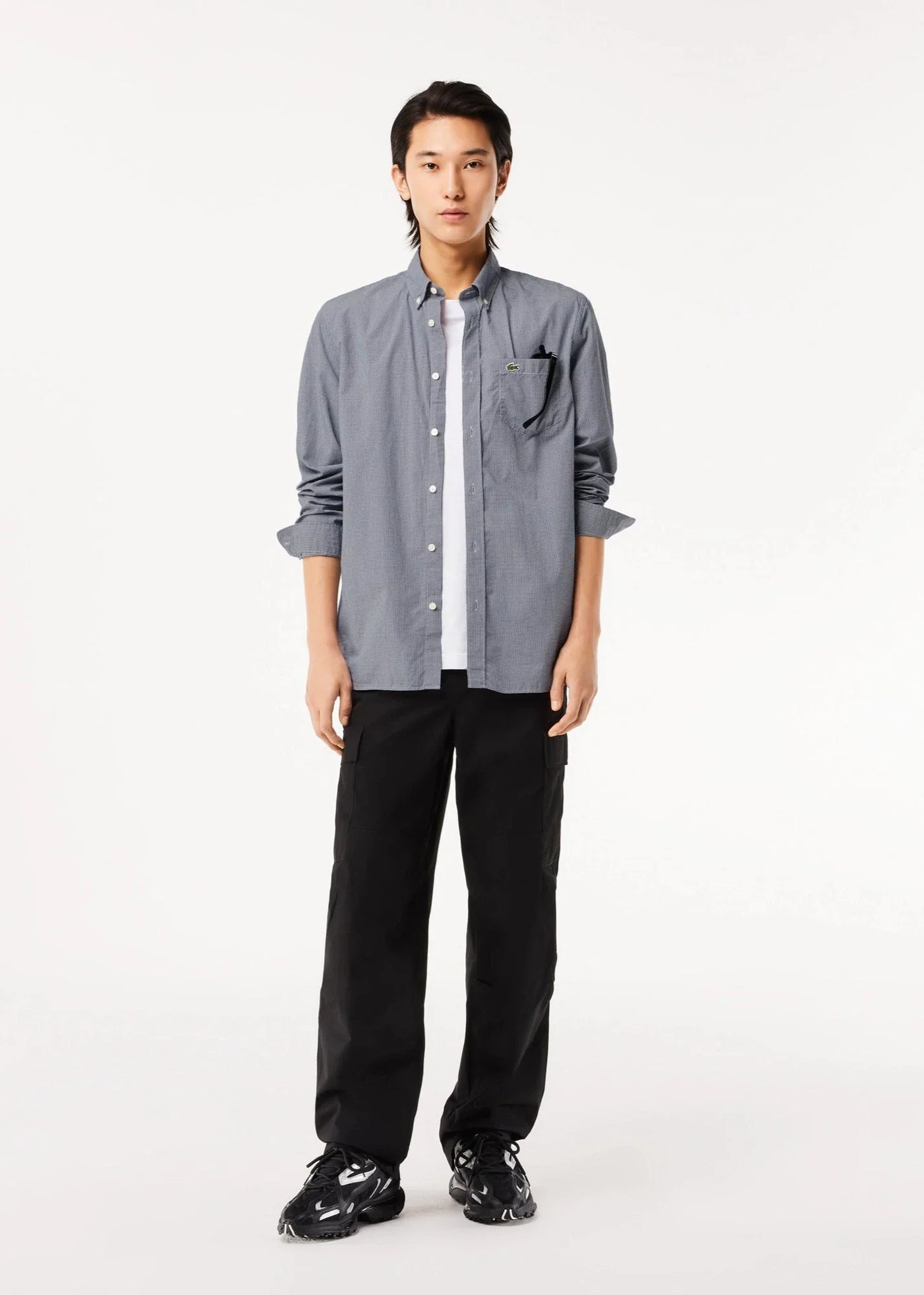 Chemise vichy Lacoste marine
