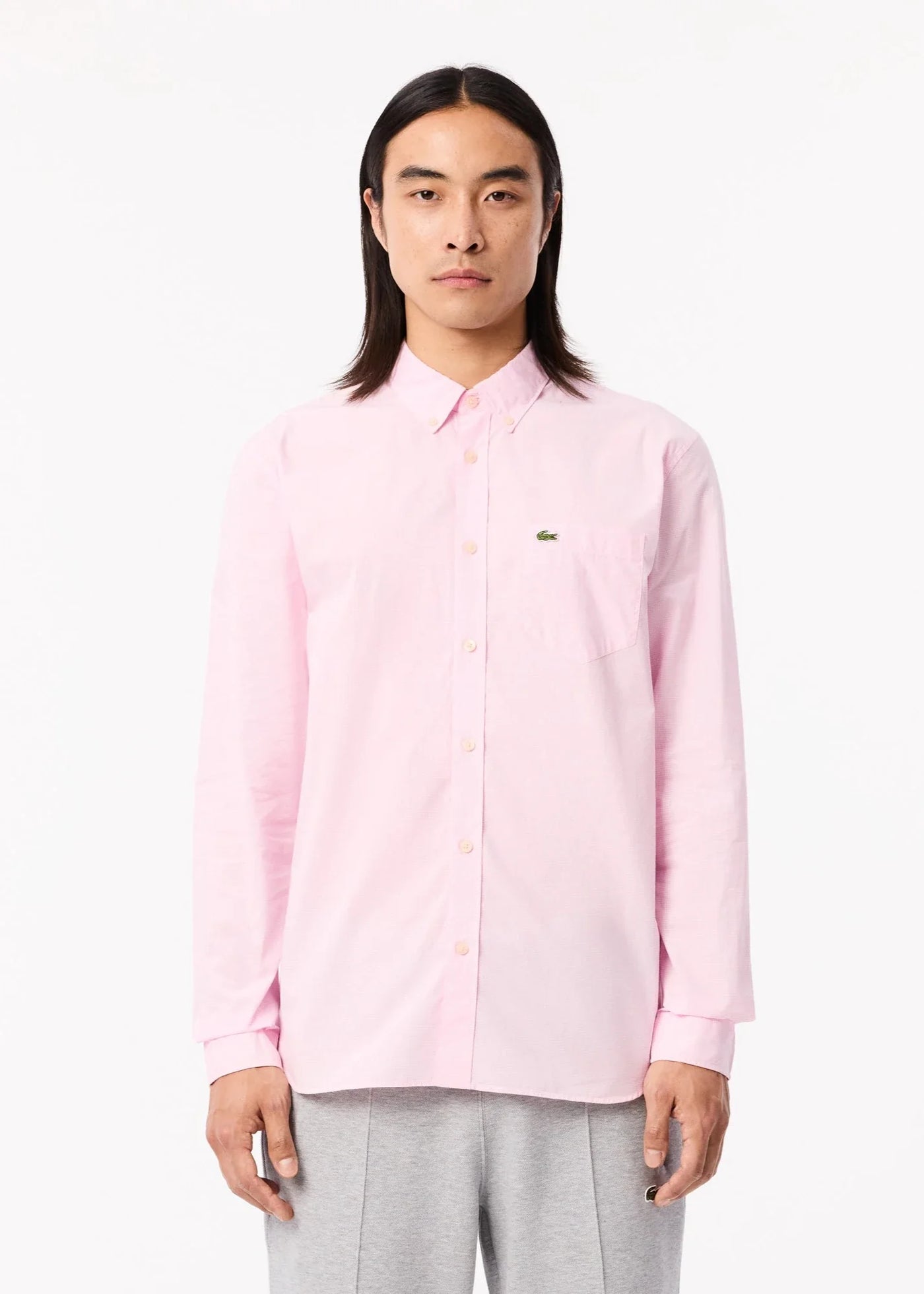 Chemise vichy Lacoste rose