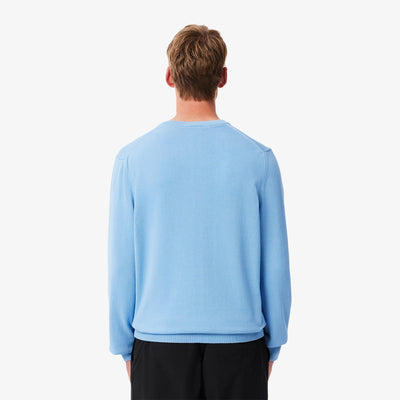 Pull col V Lacoste bleu