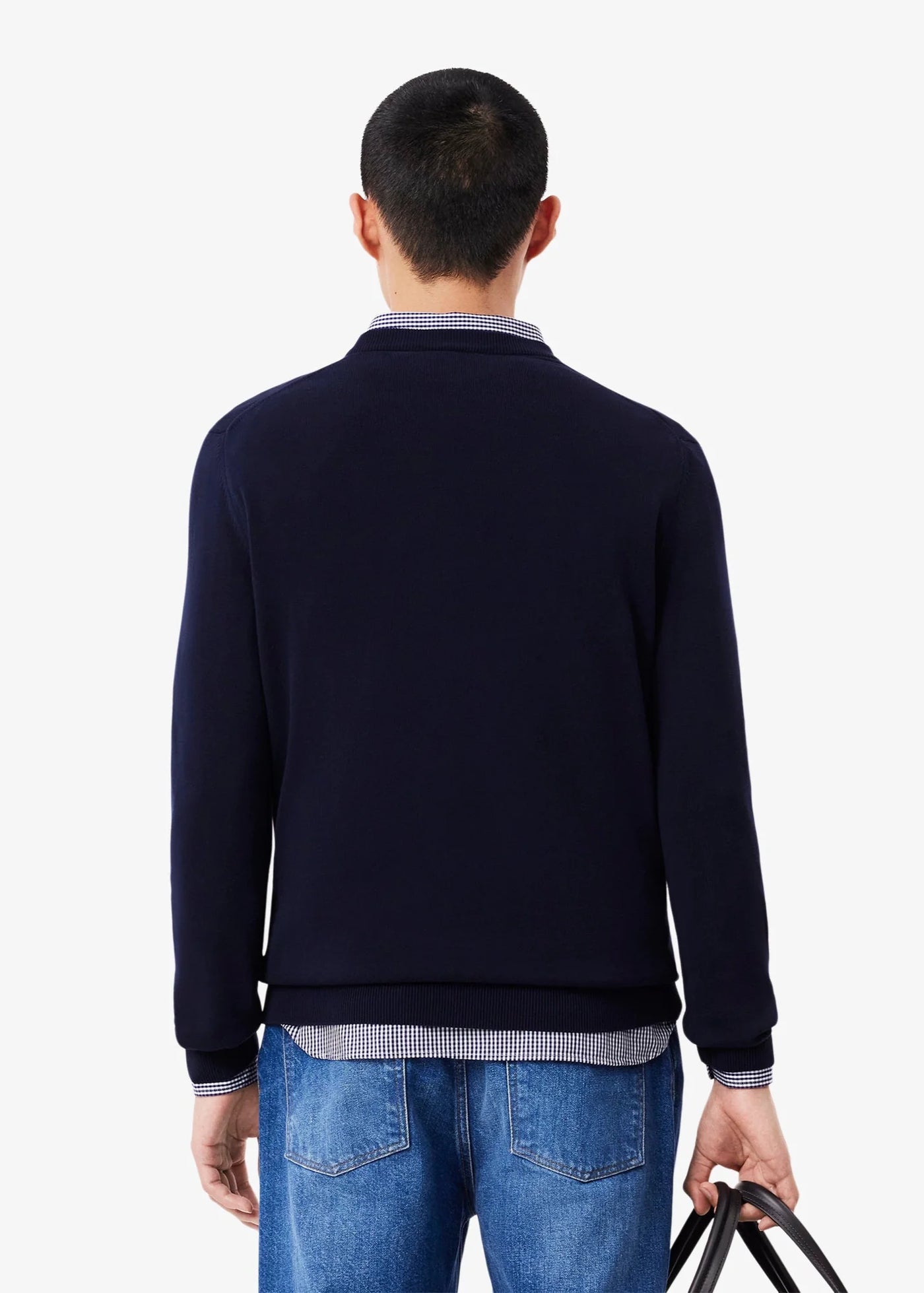 Pull col V Lacoste marine