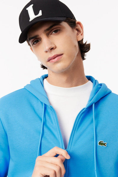 Sweat à capuche Lacoste bleu