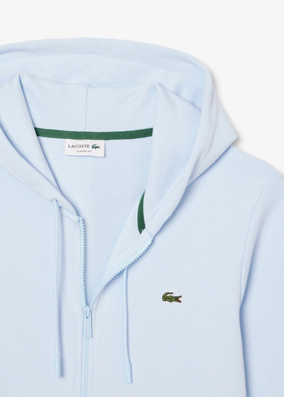 Sweat zippé à capuche Lacoste bleu