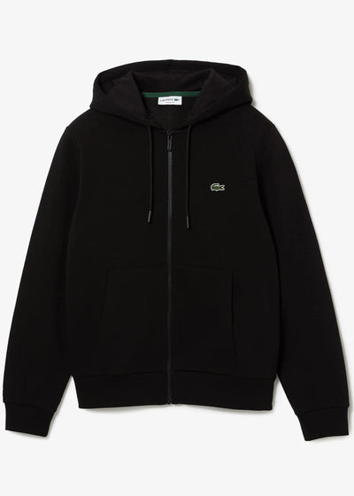 Sweat zippé à capuche Lacoste noir