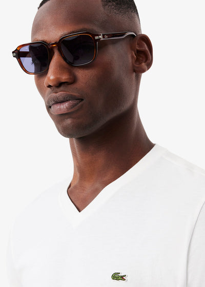 T-shirt col V Lacoste blanc