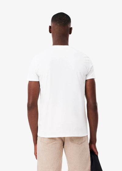 T-shirt col V Lacoste blanc