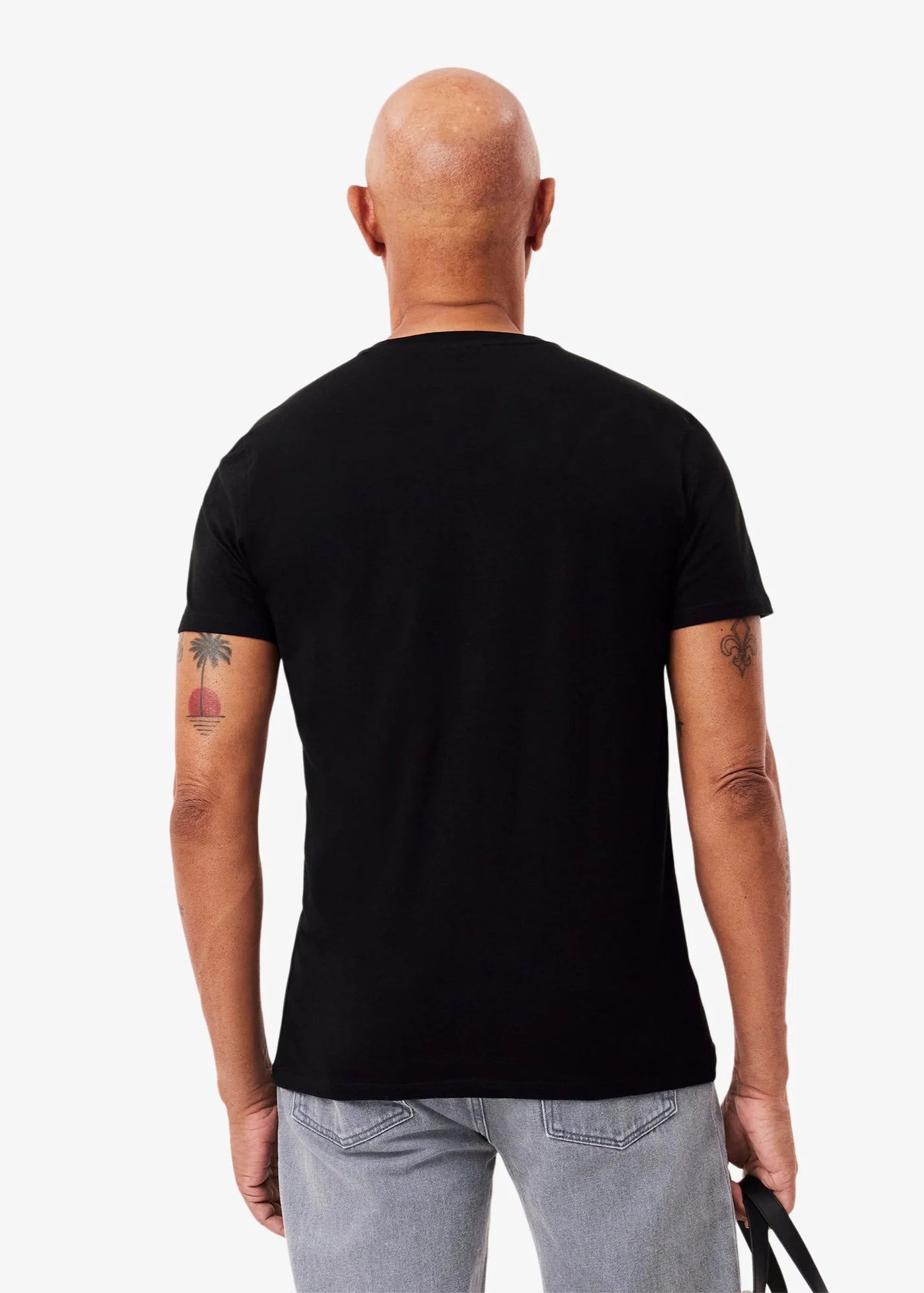 T-shirt col V Lacoste noir