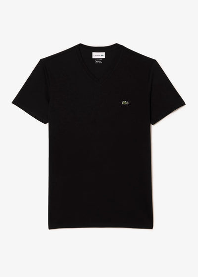 T-shirt col V Lacoste noir