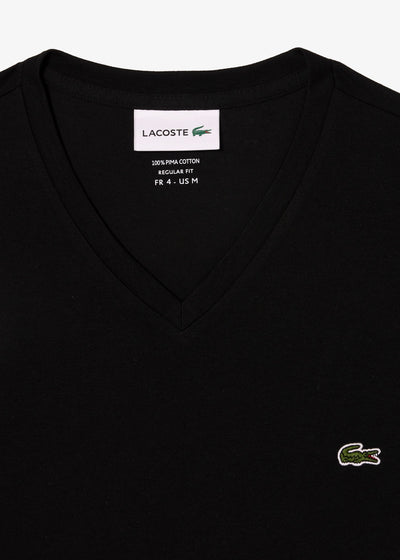 T-shirt col V Lacoste noir